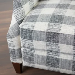 Accent Chairs-Kirkland's Home And White Buffalo Check Recliner Gray