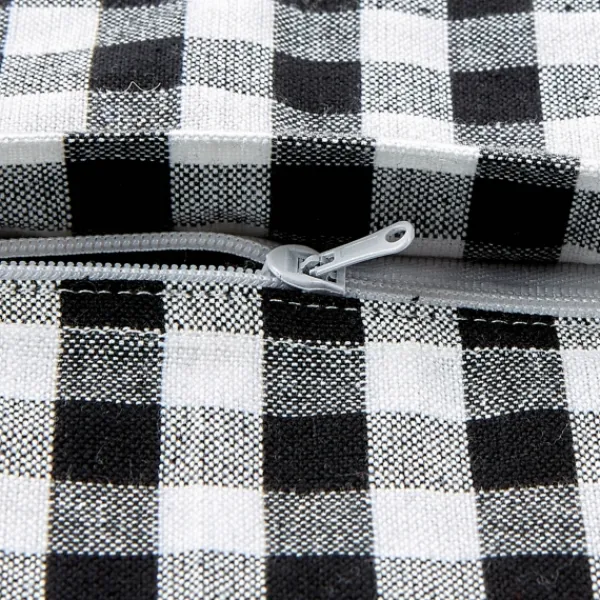 Pillows-Kirkland's Home And White Gingham Pillow Covers, Set Of 4 Black