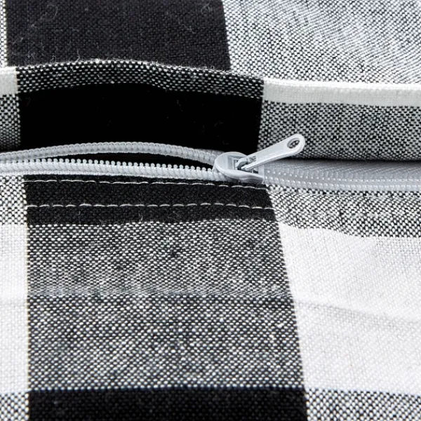 Pillows-Kirkland's Home And White Gingham Pillow Covers, Set Of 4 Black