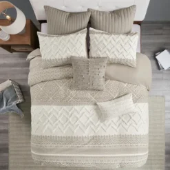 Duvets-Kirkland's Home And White 3-Pc. Full/Queen Duvet Set Gray