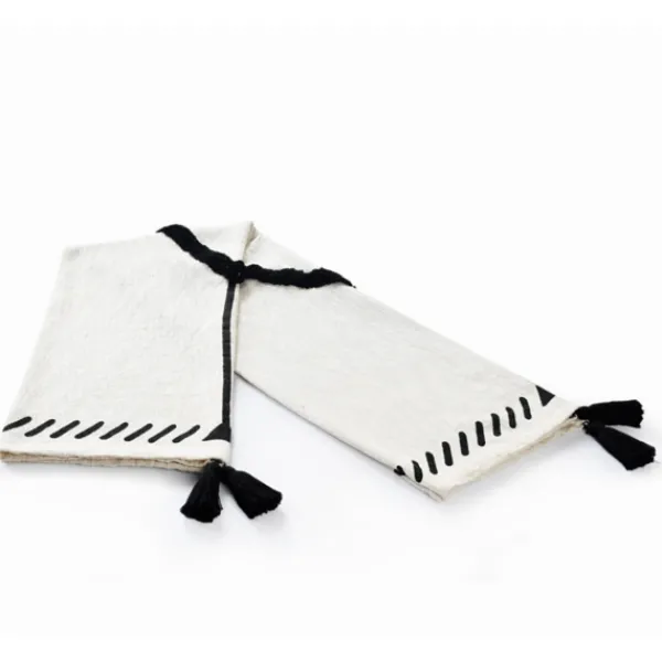 Blankets & Throws-Kirkland's Home Anna Black And White Diamond Throw White/Black