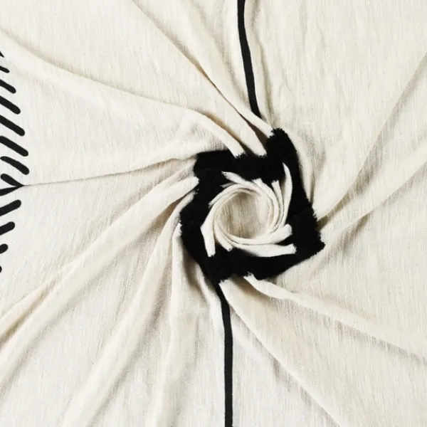 Blankets & Throws-Kirkland's Home Anna Black And White Diamond Throw White/Black