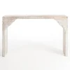 Console Tables-Kirkland's Home Anna Washed Wood Console Table White