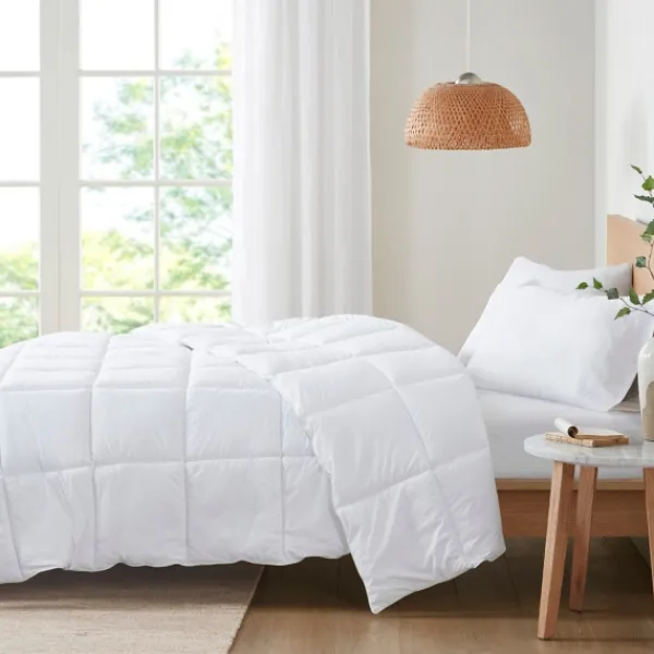 Comforters-Kirkland's Home Antimicrobial Down Alternative Queen Comforter White