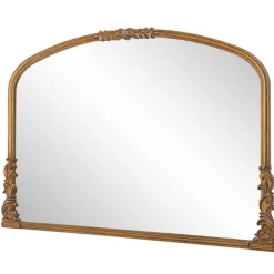 Decorative Mirrors-Kirkland's Home Antique Baroque Arched Wall Mirror Gold