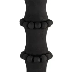 Candle Holders-Kirkland's Home Antique Beaded Column Candle Holder, 11 In. Black