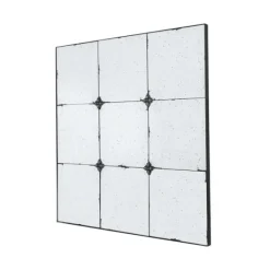 Decorative Mirrors-Kirkland's Home Antique Black Floral Panel Square Mirror