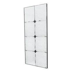 Decorative Mirrors-Kirkland's Home Antique Black Floral Panel Rectangle Mirror