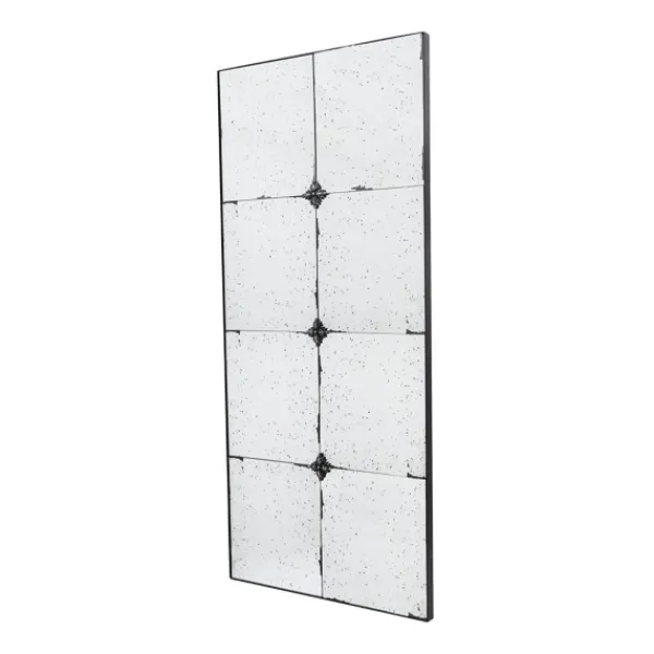 Decorative Mirrors-Kirkland's Home Antique Black Floral Panel Rectangle Mirror