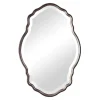 Decorative Mirrors-Kirkland's Home Antique Bronze And Silver Curved Wooden Mirror