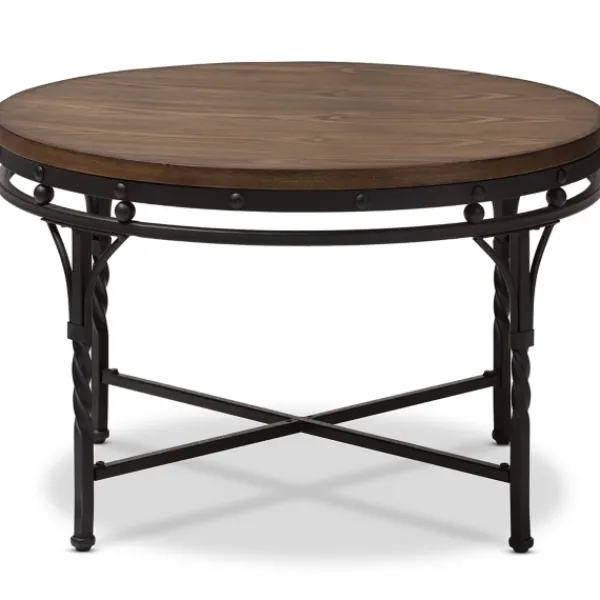 Coffee Tables-Kirkland's Home Antique Bronze Round Coffee Table