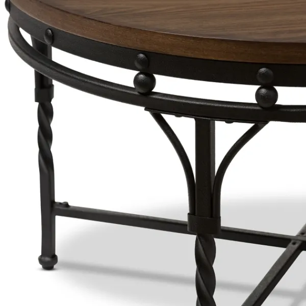 Coffee Tables-Kirkland's Home Antique Bronze Round Coffee Table