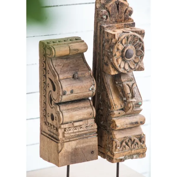 Statues & Figurines-Kirkland's Home Antique Carved Wood Figurine Brown