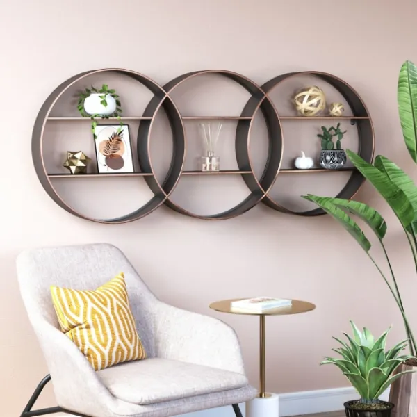 Shelves-Kirkland's Home Antique Copper Guzzo Wall Shelf