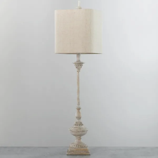 Buffet Lamps-Kirkland's Home Antique Cream Buffet Lamp Ivory