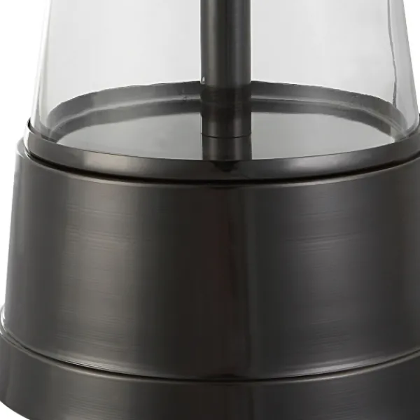 Table Lamps-Kirkland's Home Antique Dark Nickel Cone Base Table Lamp Gray