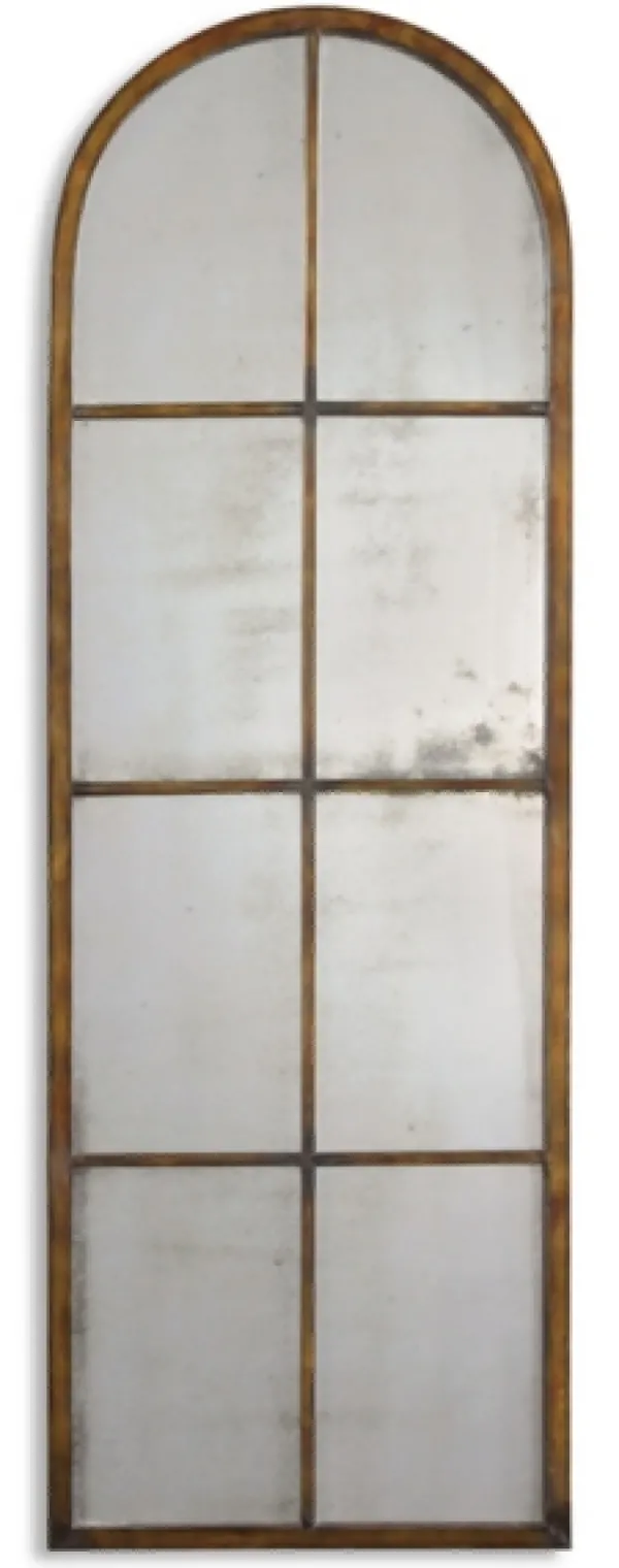 Decorative Mirrors-Kirkland's Home Antique Gold Arched Metal Mirror