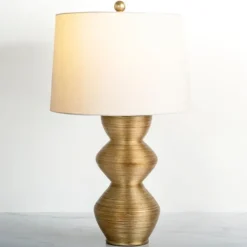 Table Lamps-Kirkland's Home Antique Gold Mccollom Table Lamp Ivory