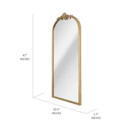 Decorative Mirrors-Kirkland's Home Antique Gold Metal Ornate Arch Wall Mirror