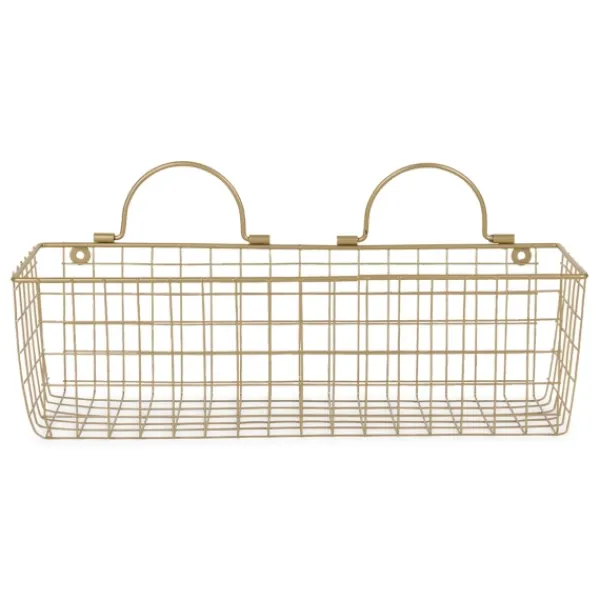 Wall Storage-Kirkland's Home Antique Gold 2-Pc. Wire Basket Set
