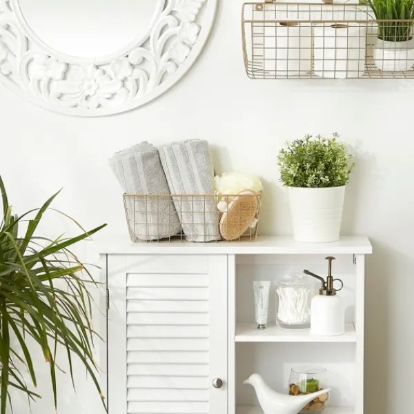 Wall Storage-Kirkland's Home Antique Gold 2-Pc. Wire Basket Set