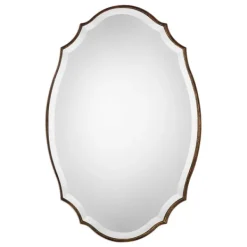 Decorative Mirrors-Kirkland's Home Antique Gold Rounded Edge Wood Wall Mirror