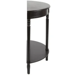 Console Tables-Kirkland's Home Antique Half Round Console Table Black