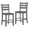 Bar Stools & Counter Height Stools-Kirkland's Home Antique Ladder Counter Stools, Set Of 2 Green