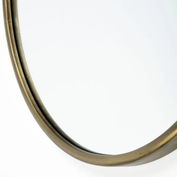 Decorative Mirrors-Kirkland's Home Antique Metal Frame Oval Wall Mirror Gold