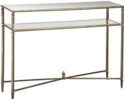 Console Tables-Kirkland's Home Antique Mirror Top Console Table Gold