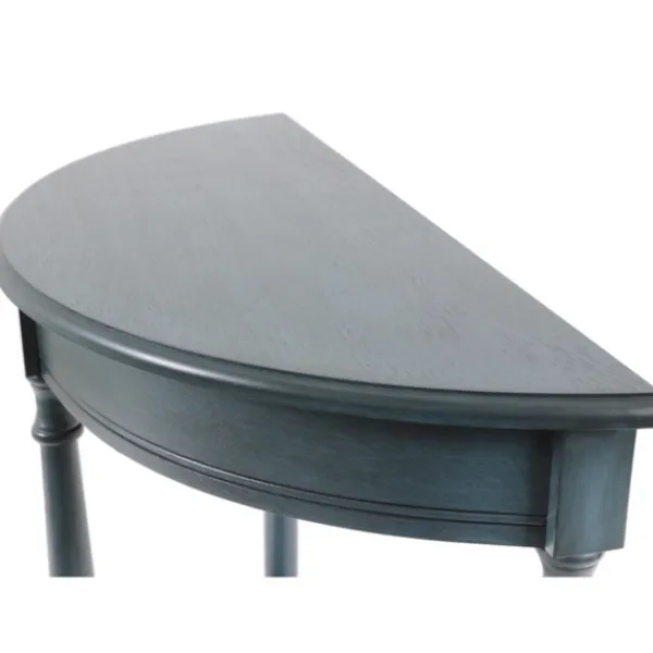 Console Tables-Kirkland's Home Antique Navy Half Round Console Table Blue
