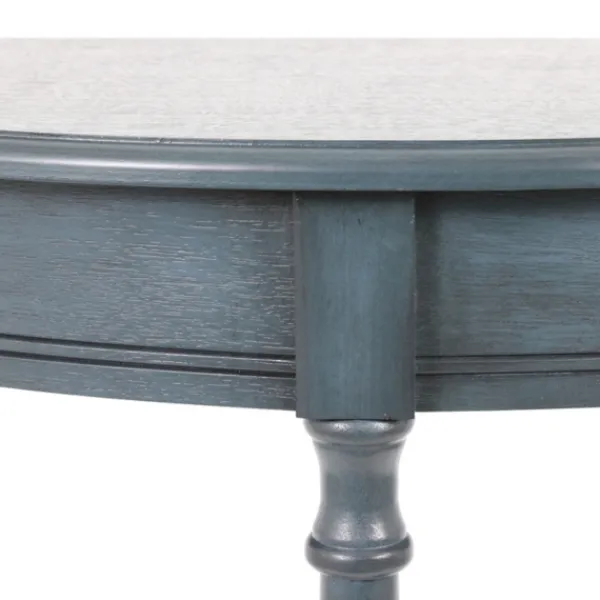 Console Tables-Kirkland's Home Antique Navy Half Round Console Table Blue