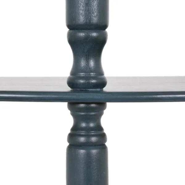 Console Tables-Kirkland's Home Antique Navy Half Round Console Table Blue