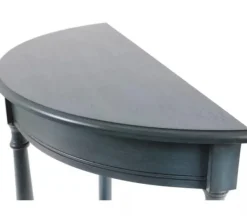 Console Tables-Kirkland's Home Antique Navy Half Round Console Table Blue
