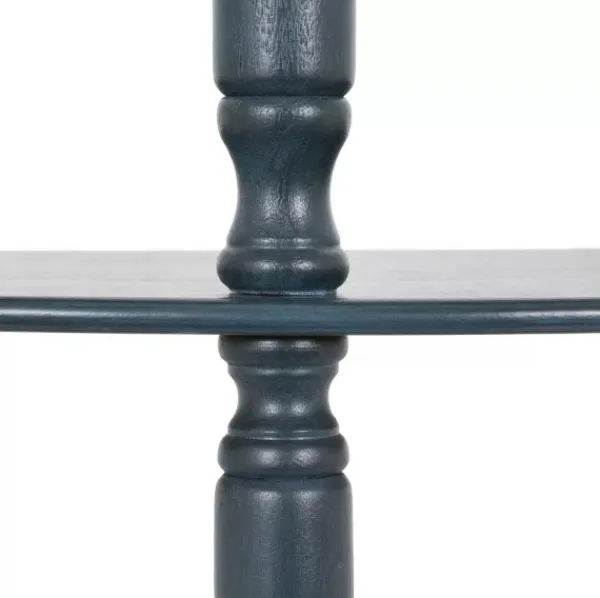 Console Tables-Kirkland's Home Antique Navy Half Round Console Table Blue