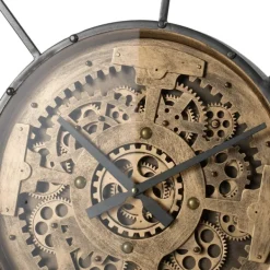 Clocks-Kirkland's Home Antique Rusted Iron Gearwork Wall Clock
