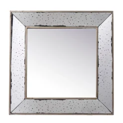 Decorative Mirrors-Kirkland's Home Antique Silver Glass Square Frame Mirror