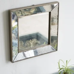 Decorative Mirrors-Kirkland's Home Antique Silver Glass Square Frame Mirror