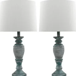 Table Lamps-Kirkland's Home Antique Spun Center Table Lamps, Set Of 2 Blue