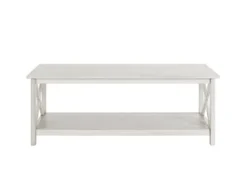 Coffee Tables-Kirkland's Home Antique Washed Wood Coffee Table White