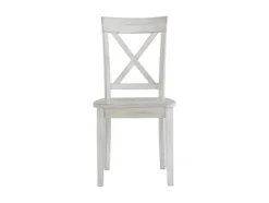 Dining Chairs-Kirkland's Home Antique Washed Wood Dining Chairs, Set Of 2 White