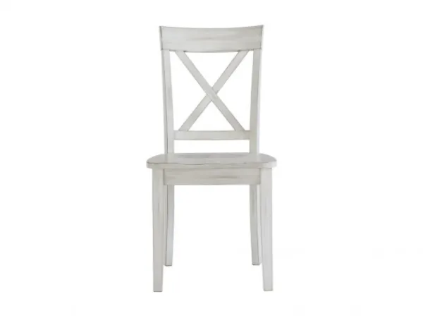 Dining Chairs-Kirkland's Home Antique Washed Wood Dining Chairs, Set Of 2 White