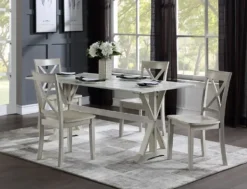 Dining Chairs-Kirkland's Home Antique Washed Wood Dining Chairs, Set Of 2 White