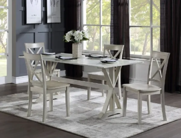 Dining Chairs-Kirkland's Home Antique Washed Wood Dining Chairs, Set Of 2 White