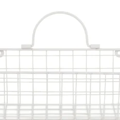 Wall Storage-Kirkland's Home Antique White 2-Pc. Long Wire Basket Set, 11 In.