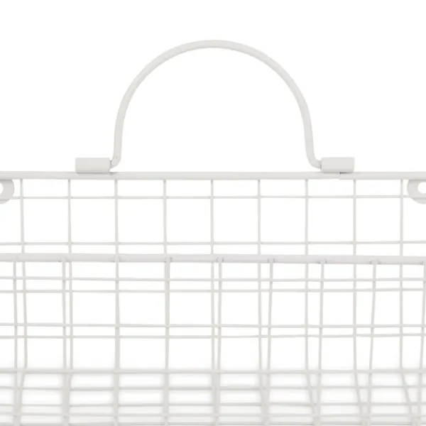 Wall Storage-Kirkland's Home Antique White 2-Pc. Long Wire Basket Set, 11 In.