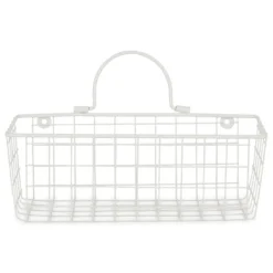 Wall Storage-Kirkland's Home Antique White 2-Pc. Long Wire Basket Set, 11 In.