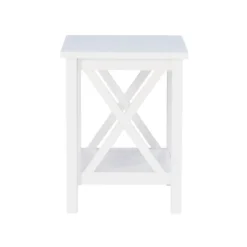 Accent & End Tables-Kirkland's Home Antique White X Side Frame Accent Table