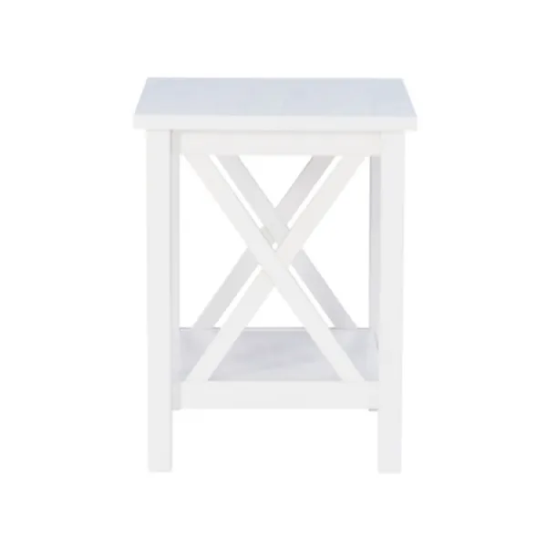 Accent & End Tables-Kirkland's Home Antique White X Side Frame Accent Table