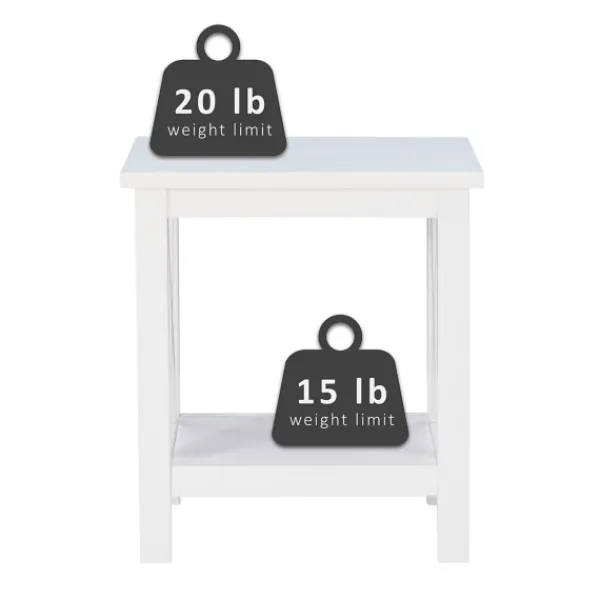 Accent & End Tables-Kirkland's Home Antique White X Side Frame Accent Table